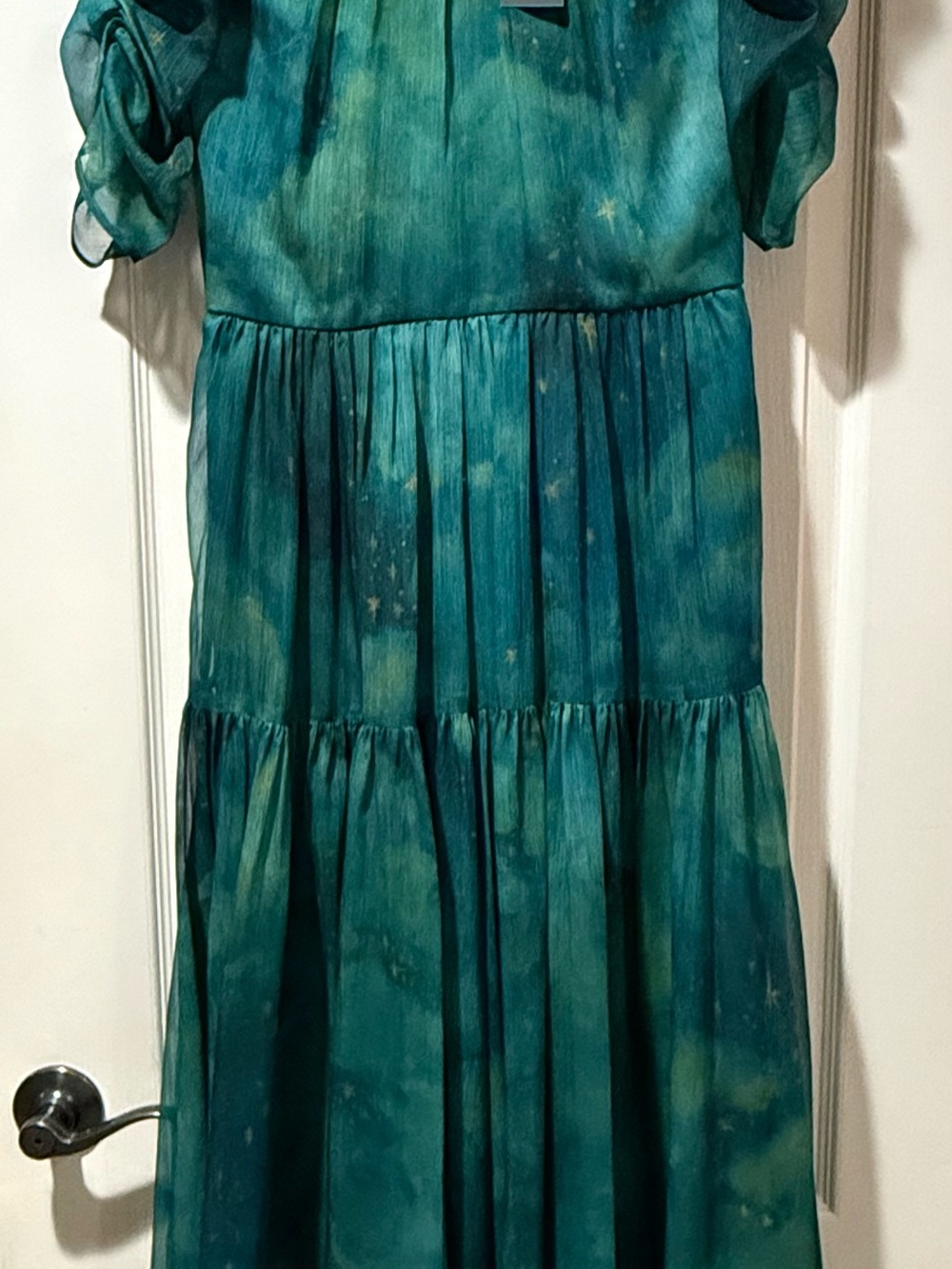 Theia- Carmen Short Sleeve Midi Dress